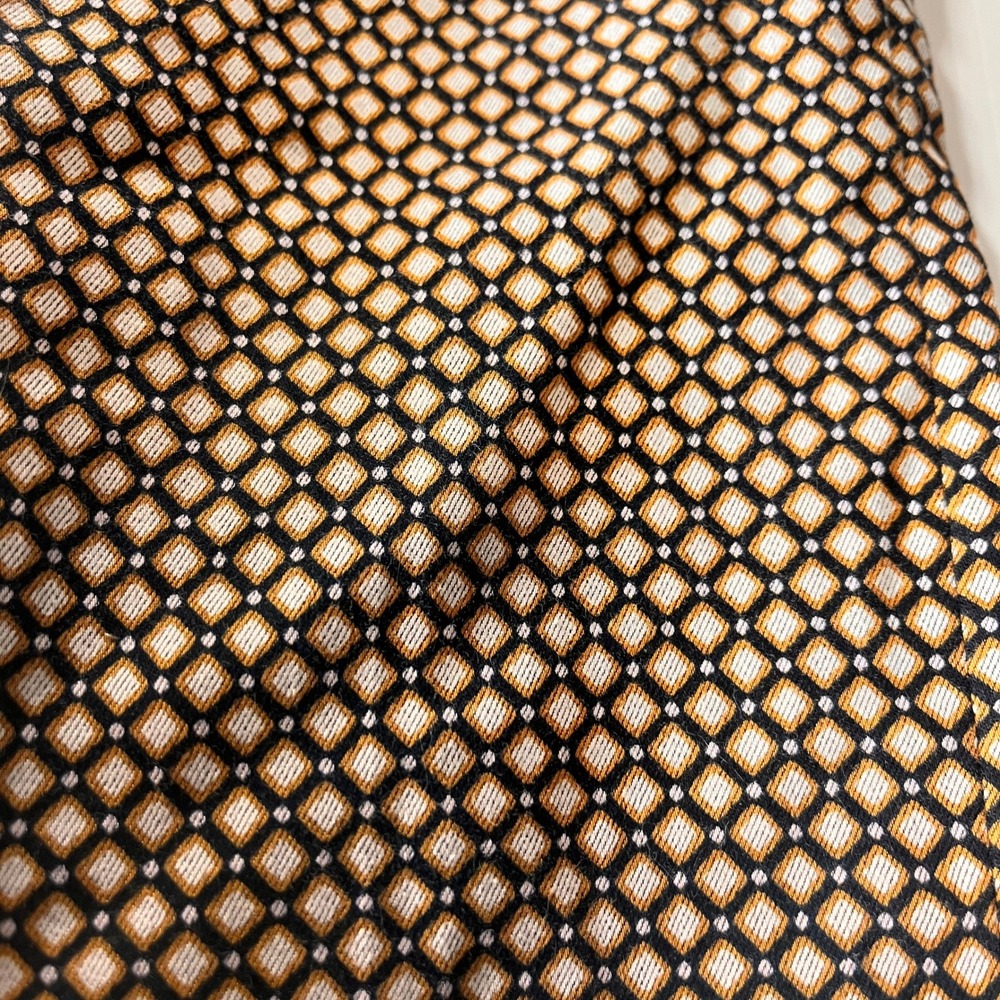 Cynthia Rowley Geometric Diamond Print Slim Ankle Pants Black Yellow Size 4 - Picture 3 of 6